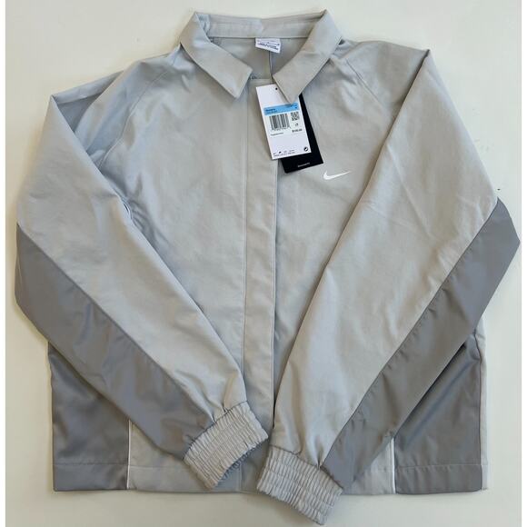 Nike Sportswear Woven Jacket Oversized Light Grey HQ3750-025 Women's Size M - Picture 3 of 12